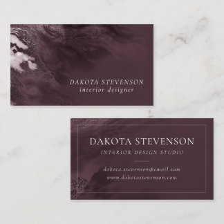 Crystalized Mauve Agate | Dusty Rose Pink Marble Business Card