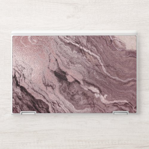 Crystalized Mauve Agate  Dusty Rose Pink Marble HP Laptop Skin