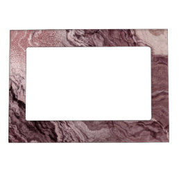 Crystalized Mauve Agate | Dusty Rose Pink Marble Magnetic Frame