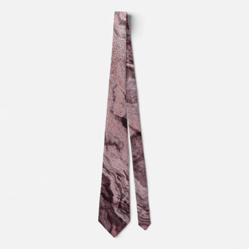 Crystalized Mauve Agate  Dusty Rose Pink Marble Neck Tie