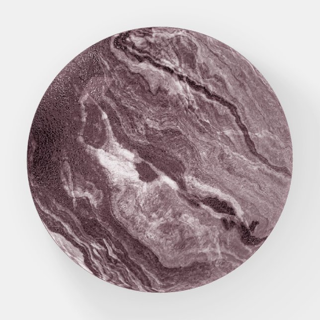 Crystalized Mauve Agate | Dusty Rose Pink Marble Paperweight (Front)