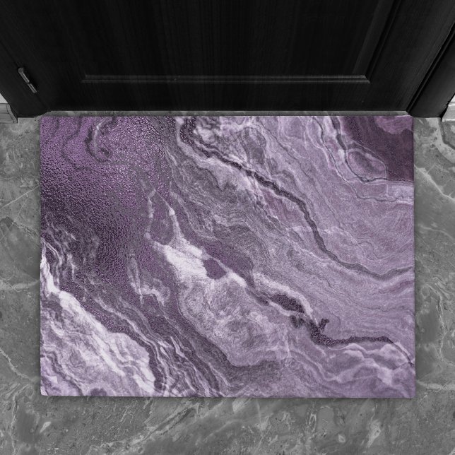 Crystalized Purple Agate | Moody Marbled Stone Doormat (Creator Uploaded)
