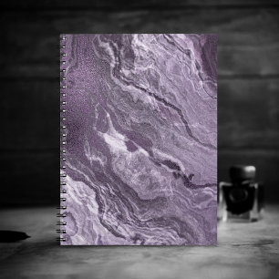 Crystalized Purple Agate Moody Marbled Stone Notebook