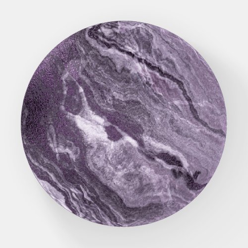 Crystalized Purple Agate  Moody Marbled Stone Paperweight
