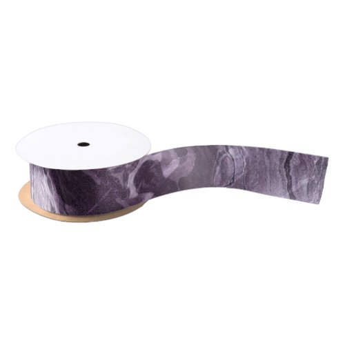 Crystalized Purple Agate  Moody Marbled Stone Satin Ribbon