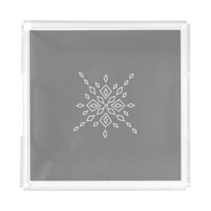 Crystalized Snowflake Acrylic Tray