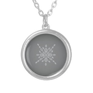 Crystalized Snowflake Silver Plated Necklace