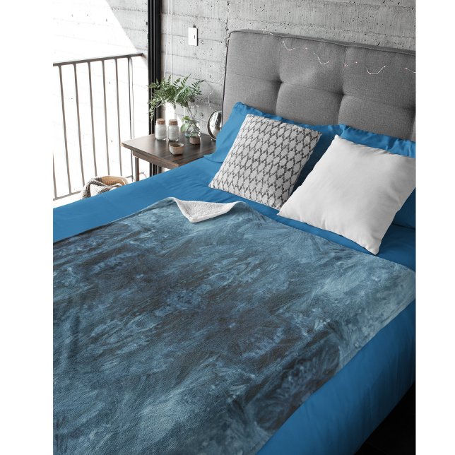 Crystalline Comfort | Psychedelic Ice Pattern Fleece Blanket (Creator Uploaded)