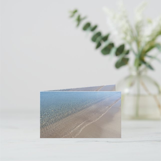 Crystalline sea folded appointment card (Front)
