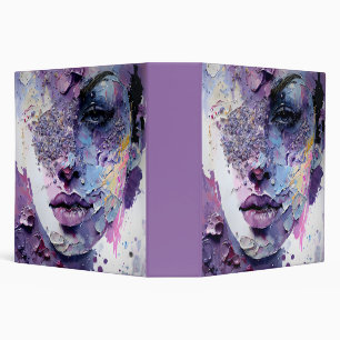 "Crystalline Silence" – A Purple Portrait 3 Ring Binder