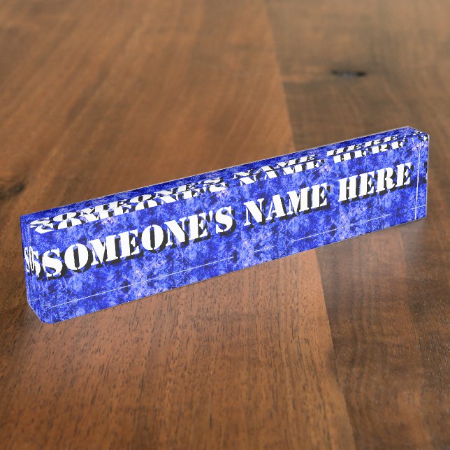 Crystallized by Kenneth Yoncich Desk Name Plate (Side)