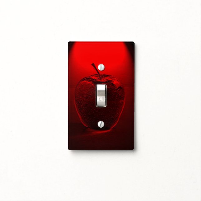 Crystallized Red Apple Light Switch Cover (In Situ)