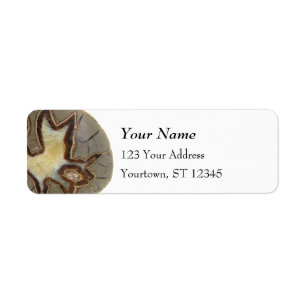 Crystallized Rock Abstract Design Label