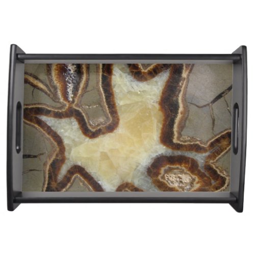 Crystallized Rock Abstract Design Serving Tray