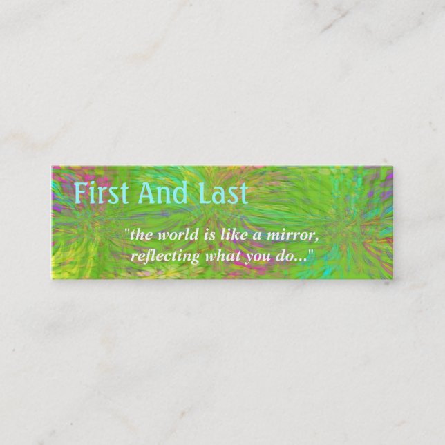 Crystallized ~ template skinny mini business card (Front)