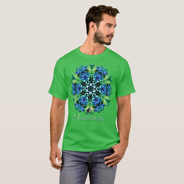 Crystalmarine Namaste Kaleidoscope T-shirt (Front Full)