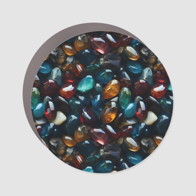 Crystals and Gemstones Car Magnet (Front)
