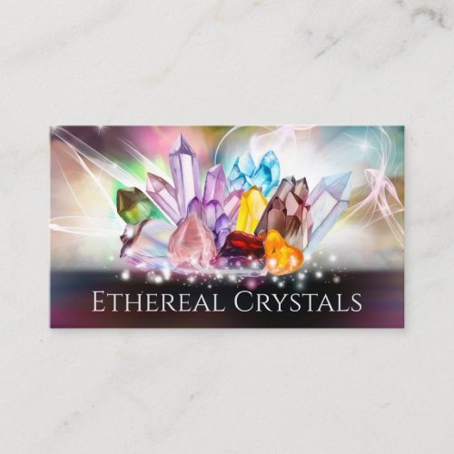 Crystals and Gemstones Energy Flow Business Card