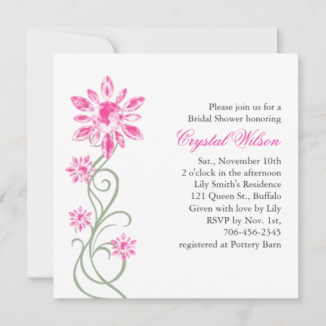 Crystal's Bridal Shower Invitation (Front)