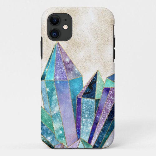  Crystals Celestial Gold Star Dust Pastel iPhone 11 Case