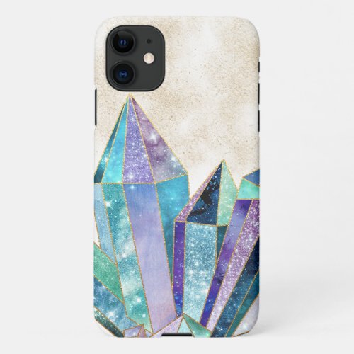 Crystals Celestial Gold Star Dust Pastel iPhone 11 Case