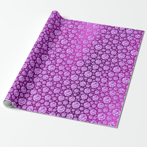 Crystals Diamond Violet Purple Plum Confetti Dots Wrapping Paper