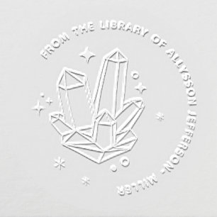 Crystals Elegant Custom Name From The Library Of Embosser