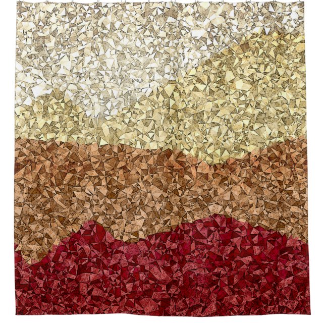 Crystals in Earthtones, Layers Shower Curtain (Front)
