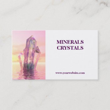 Crystals Minerals Shop Business Card by CalmEnergy at Zazzle