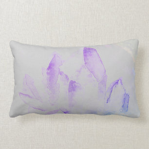 *~* Crystals Modern Abstract Watercolor New Age Lumbar Pillow