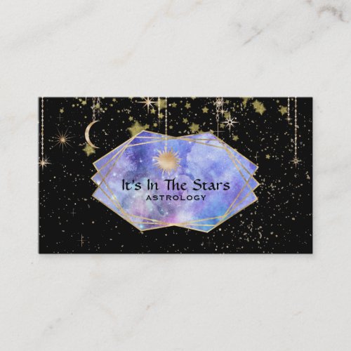  Crystals Moon Cosmos Astrology Stars Business Card