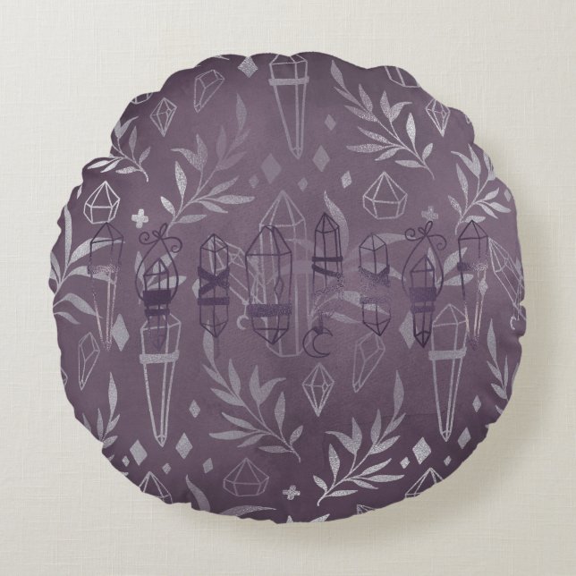 Crystals Round Pillow (Front)