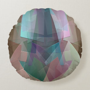 Crystals.... Round Pillow