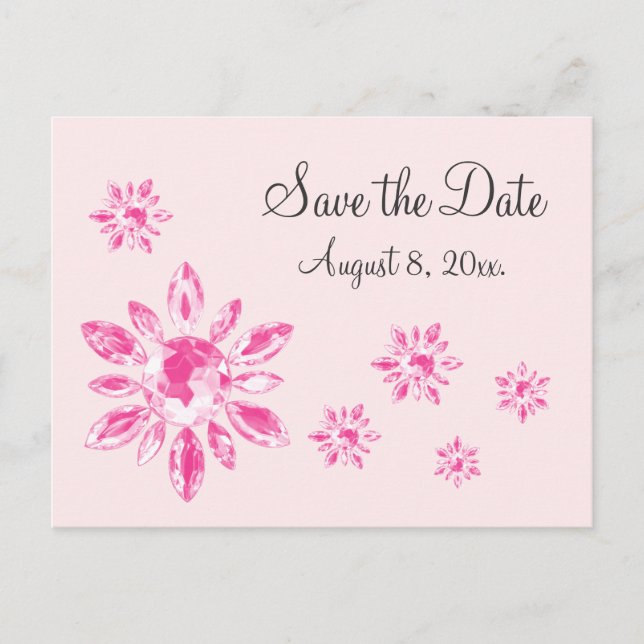 Crystal's Save the Date Postcard (pink) (Front)