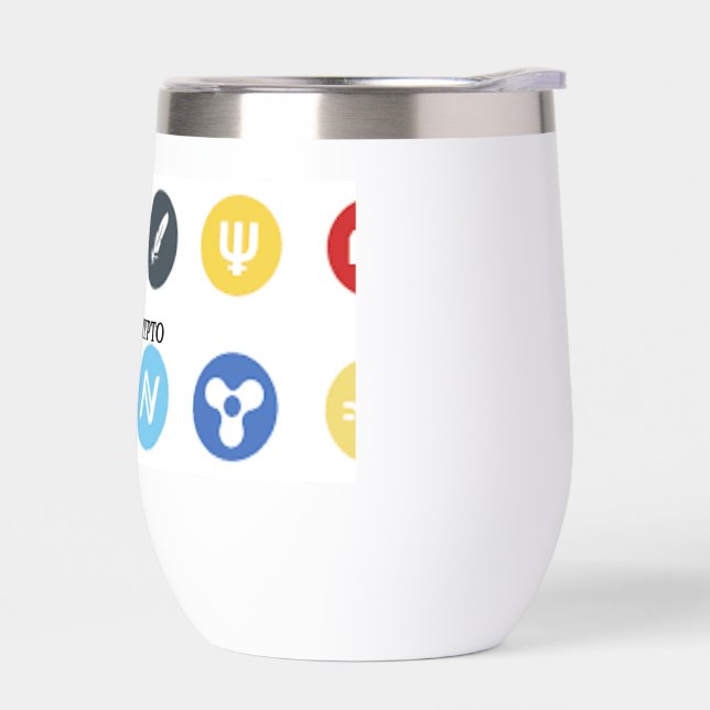 CRYTO CURRENCY LOVER N TRADER THERMAL WINE TUMBLER (Left)