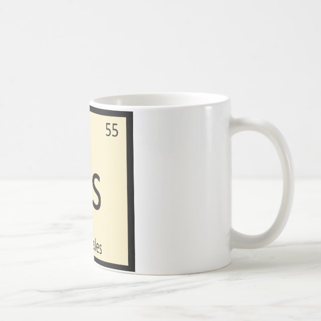 Cs - Cabrales Cheese Chemistry Periodic Table Coffee Mug (Right)
