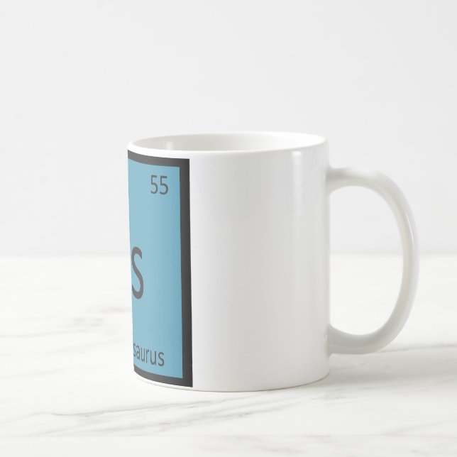 Cs - Champosaurus Dinosaur Element Symbol Coffee Mug (Right)