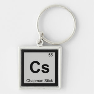 Cs - Chapman Stick Music Chemistry Periodic Table Keychain