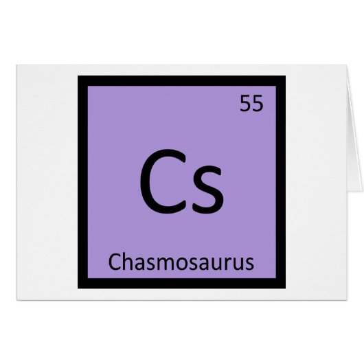 Cs - Chasmosaurus Dinosaur Chemistry Element Cards (Front Horizontal)