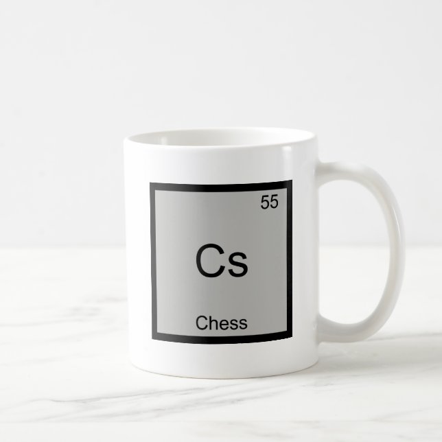 Cs - Chess Funny Chemistry Element Symbol T-Shirt Coffee Mug (Right)