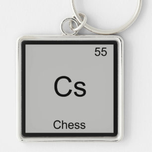 Cs - Chess Funny Chemistry Element Symbol T-Shirt Keychain