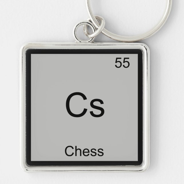 Cs - Chess Funny Chemistry Element Symbol T-Shirt Keychain (Front)