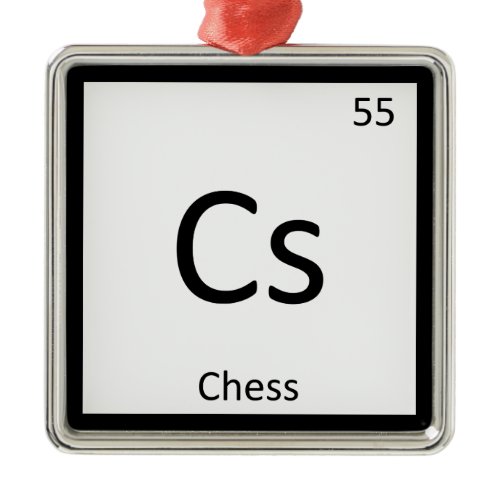 Cs - Chess Game Chemistry Periodic Table Symbol Metal Ornament