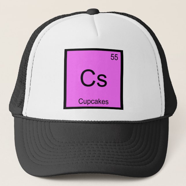 Cs - Cupcakes Chemistry Element Symbol Dessert Tee Trucker Hat (Front)