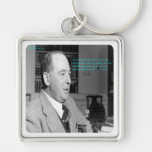 CS Lewis & "Other Worlds" Quote Keychain (Front)