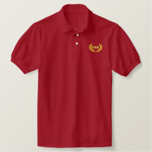 CSA with laurel (Embroidered) Embroidered Polo Shirt