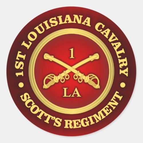 CSC _1st Louisiana Cavalry Classic Round Sticker