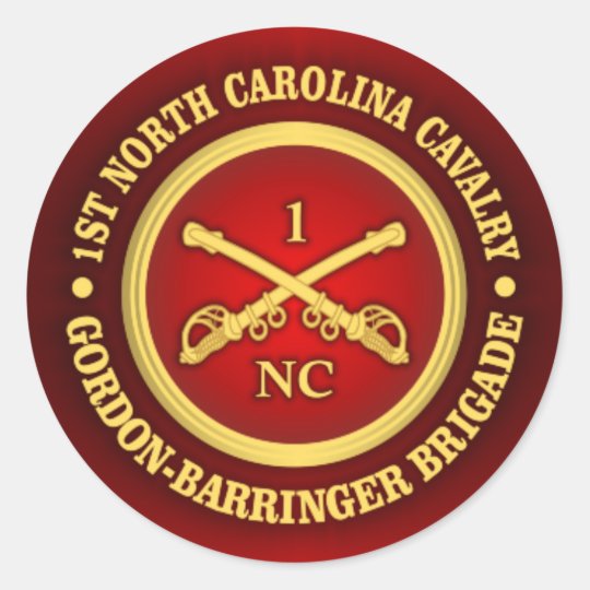 CSC -1st North Carolina Cavalry Classic Round Sticker | Zazzle.com