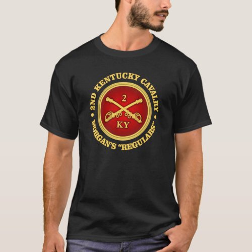 CSC _2nd Kentucky Cavalry brass_red T_Shirt