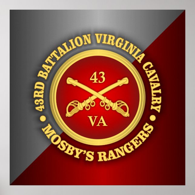 CSC -43rd Battalion Virginia Cavalry (Mosby) Poster (Front)